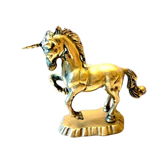 Vintage Solid Brass Unicorn Figurine - Picture 1 of 10